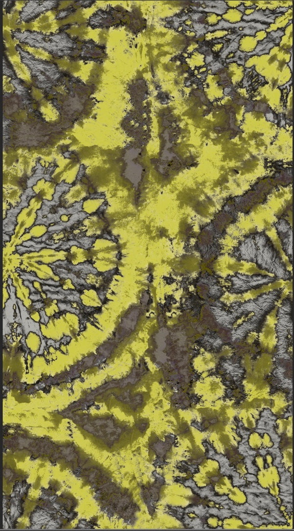 Tie dye circle Wallpaper - Yellow  / Mocha