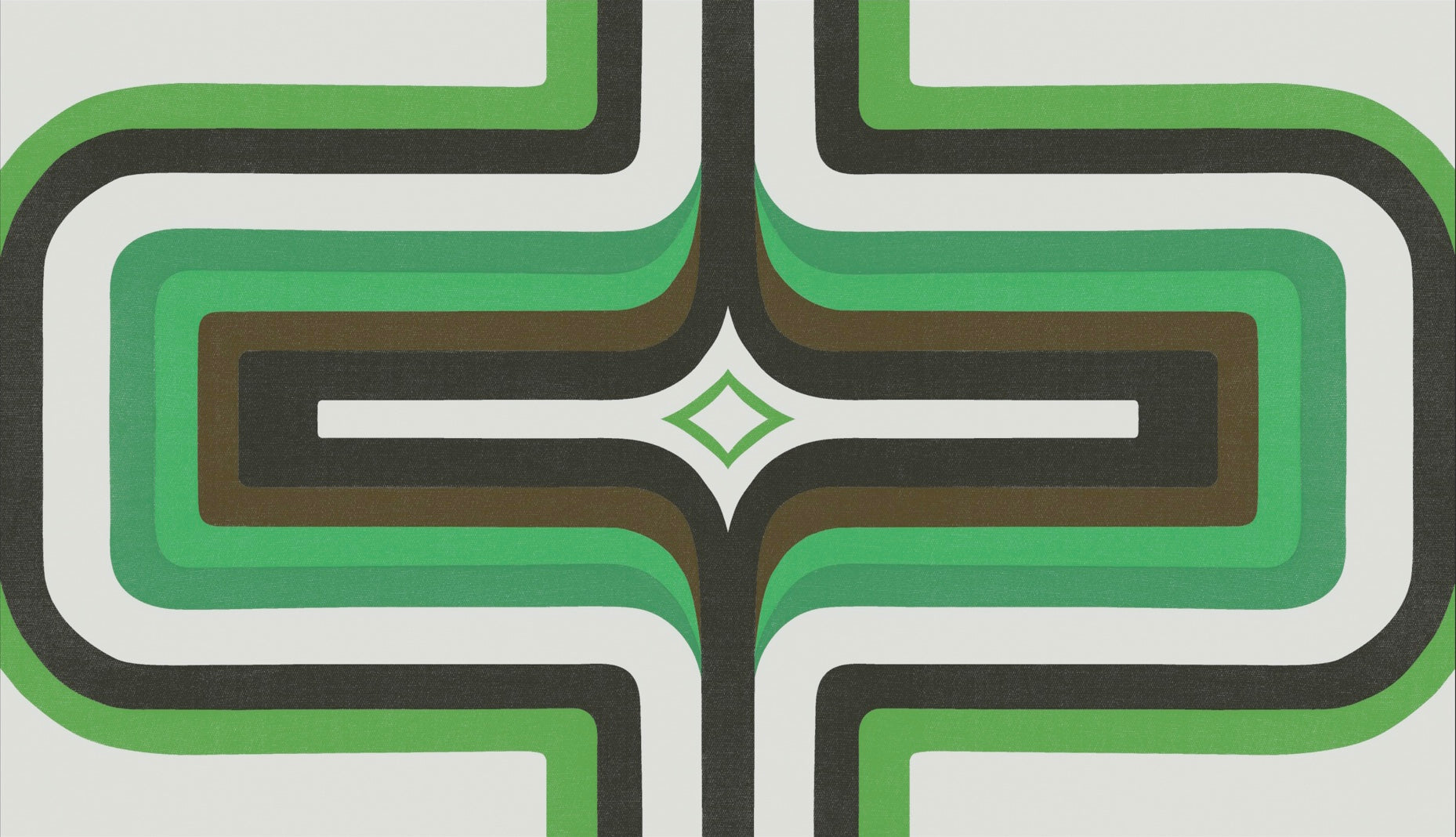 70s Geometric wallpaper, Mint green
