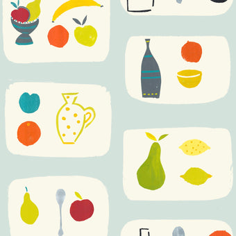 Naive Fruit Screen printed Wallpaper