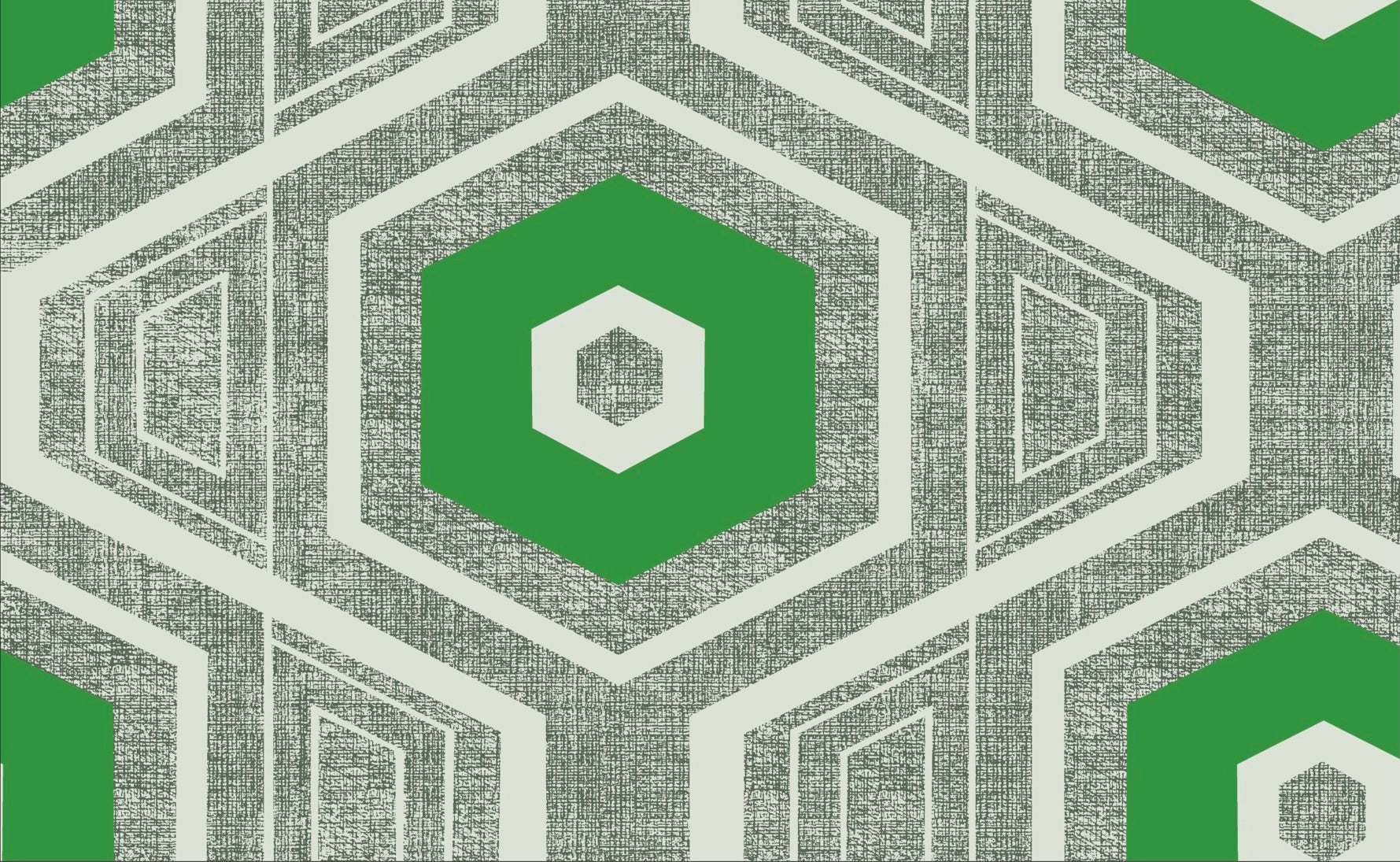 Retro Textured Polygon. Graphite + Vibrant Green