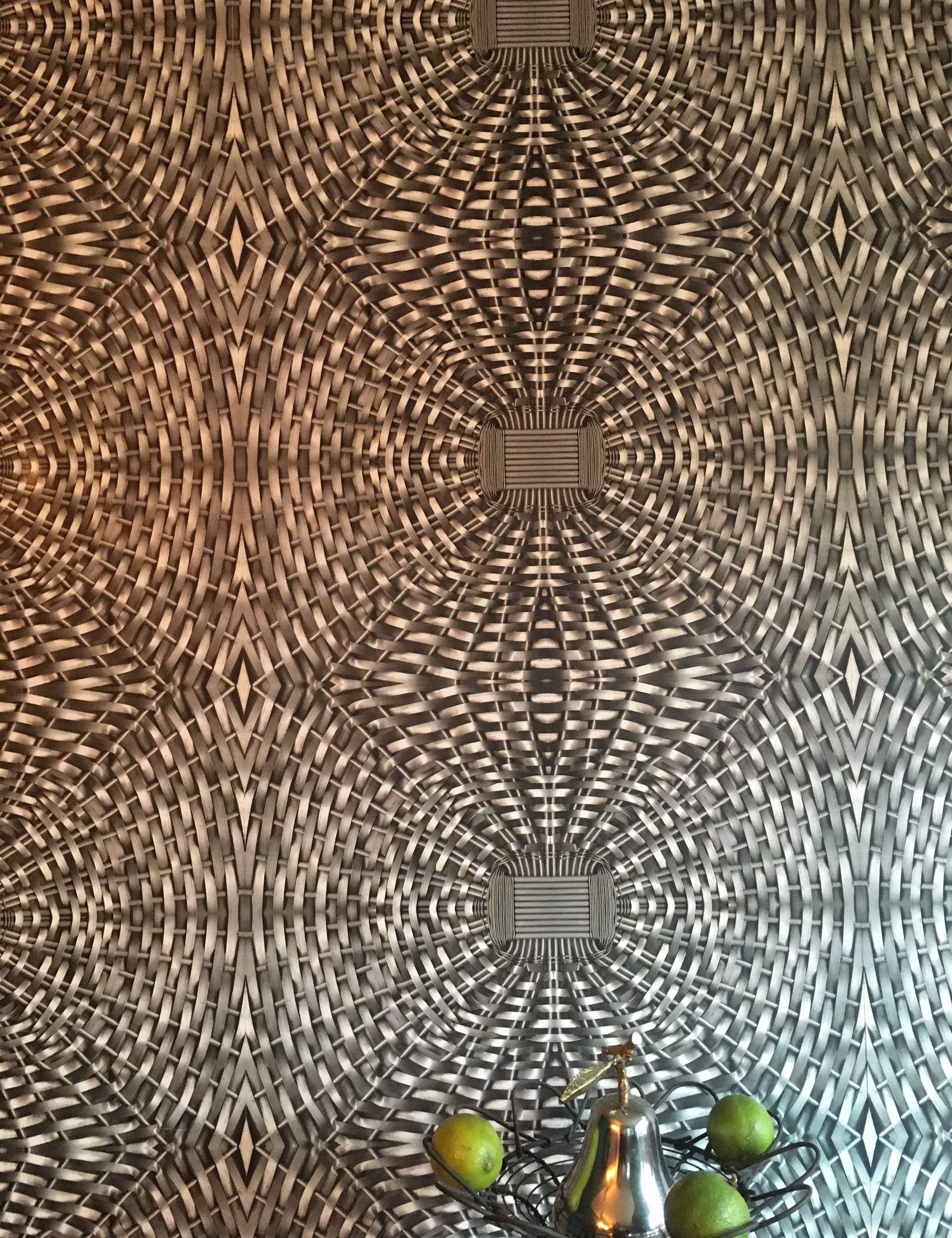 Woven Metal Basket Wallpaper