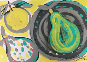 ‘Fruit’ Hand Painted Greetings Card
