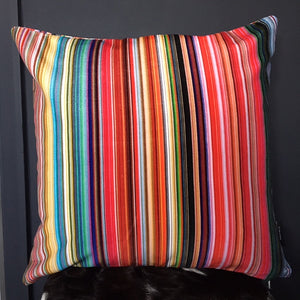 Fine Stripe Velvet Cushion