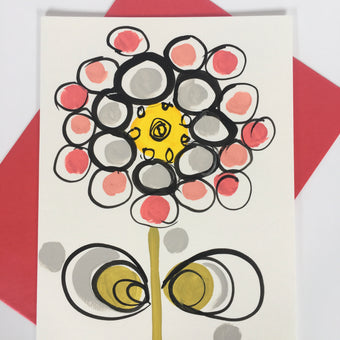 ‘Daisy’ Hand Painted Greetings Card