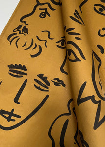 Faces Linen Tea Towel