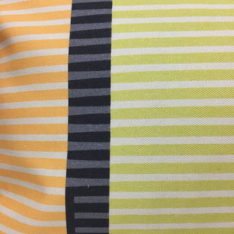 Combed Stripe Cushion - Lemon