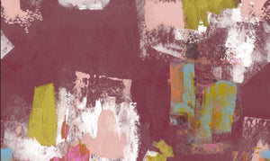 Abstract Painterly Wallpaper- Claret