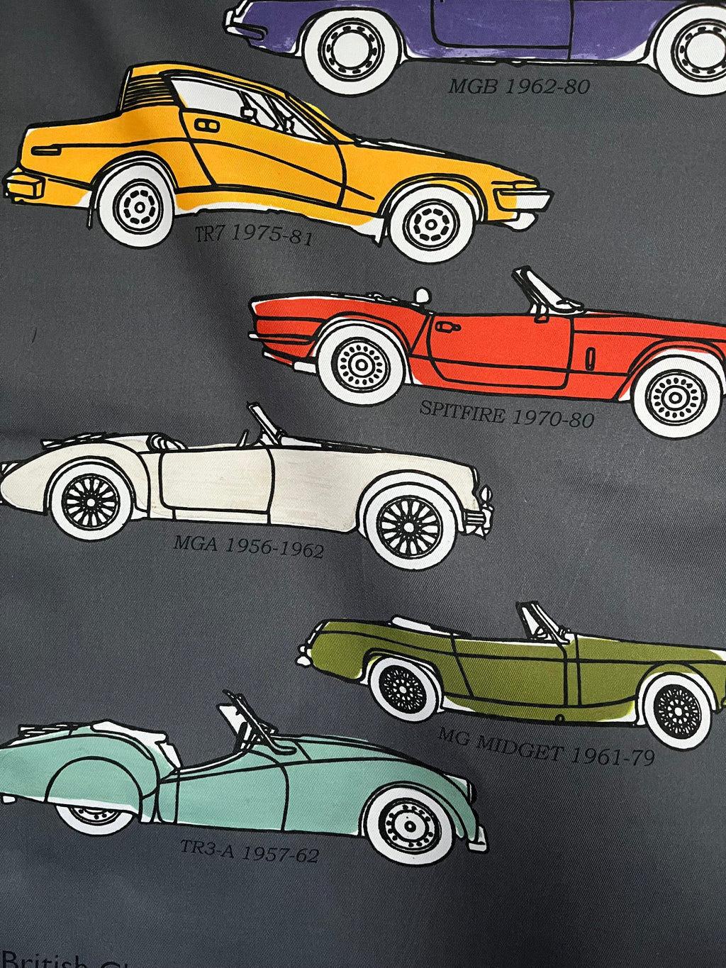 British Classic Cars Tea Towel
