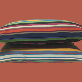 Cotton Striped Cushion - Multi bright