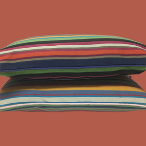 Cotton Striped Cushion - Multi bright