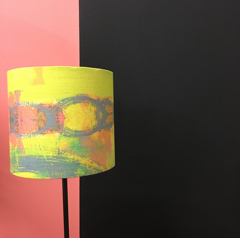 Yellow Circle Abstract Lampshade.