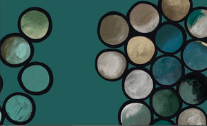 Ombré Circle Wallpaper - Turquoise
