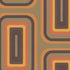 Retro Oblong Geometric wallpaper - Tan + Brown