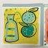 ‘ Bottle + Fruit’ Lime Hand Painted Greetings Card