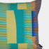 Square Combed Stripe Cushion - Yellow, Jade + Black