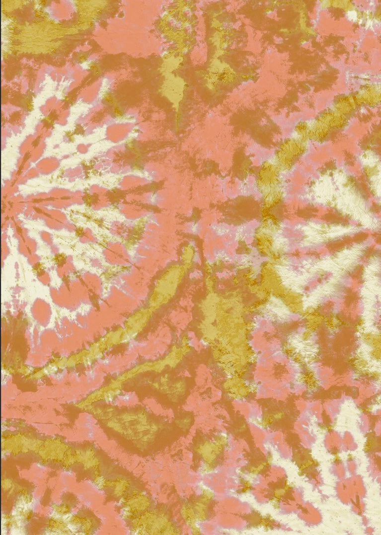 Tie dye circle Wallpaper - Coral / Sand