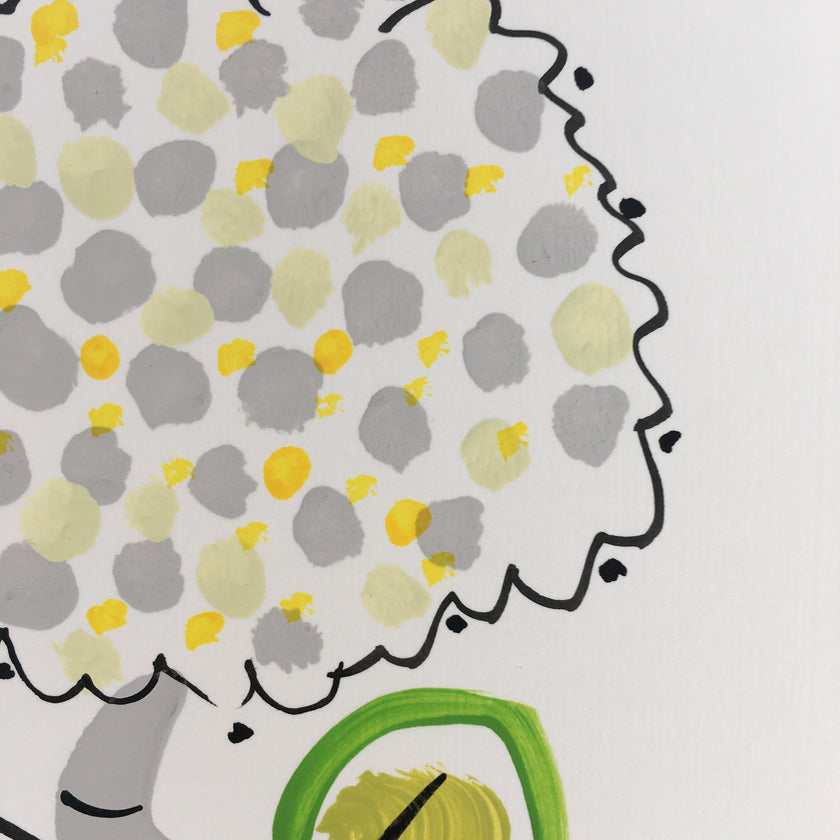 ‘ Chrysanthemum’ Hand Painted Greetings Card