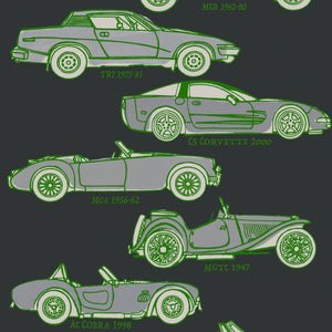Classic Cars Wallpaper - Black + green