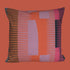 Square Combed Stripe Cushion - Terracotta