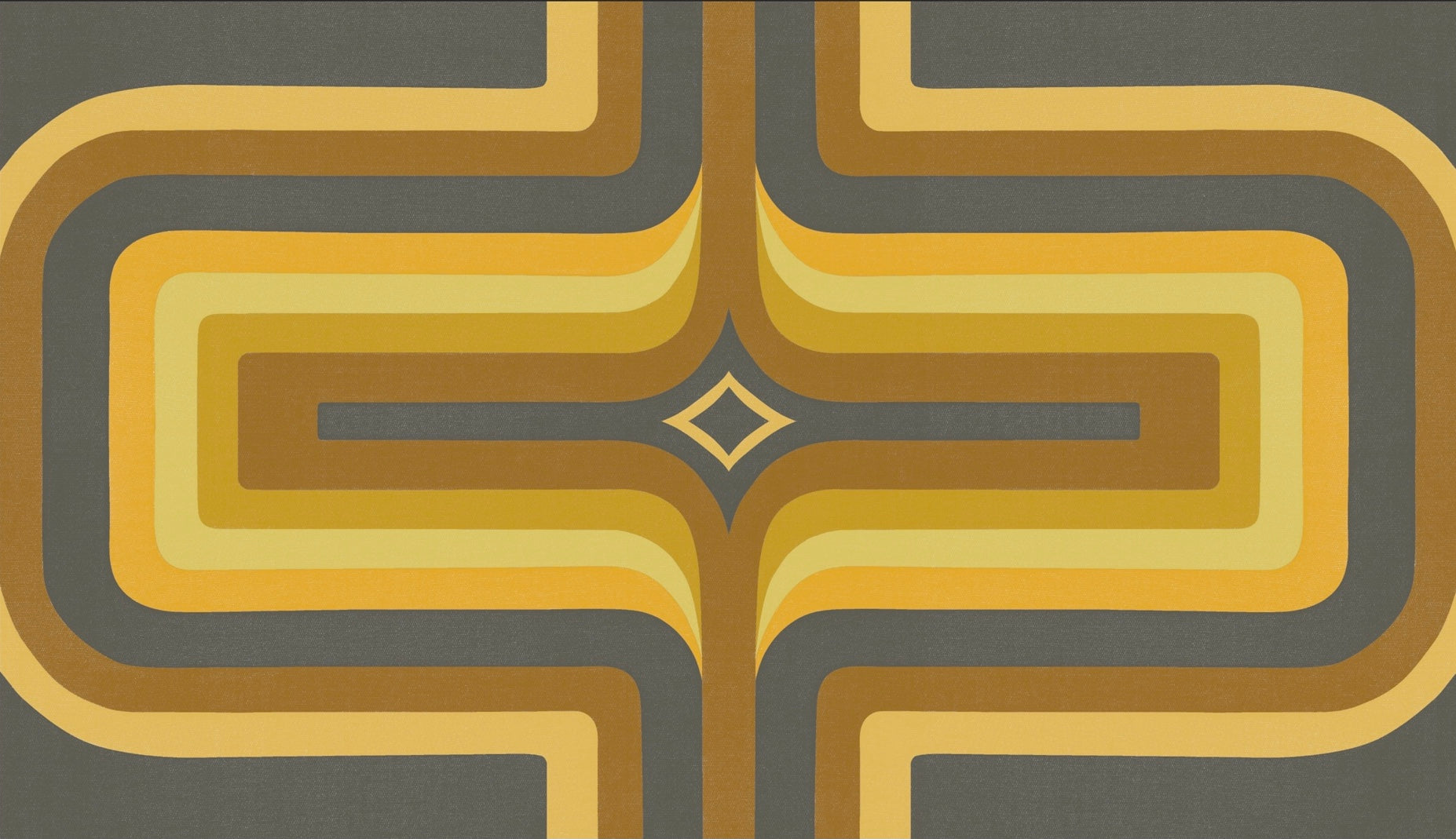 70s Geometric wallpaper Yellow, Ochre + Tan