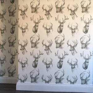Stags Heads Wallpaper
