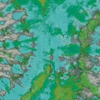 Tie Dye Circle Wallpaper - Turquoise
