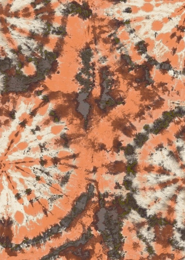 Tie dye circle Wallpaper - Peach / Brown