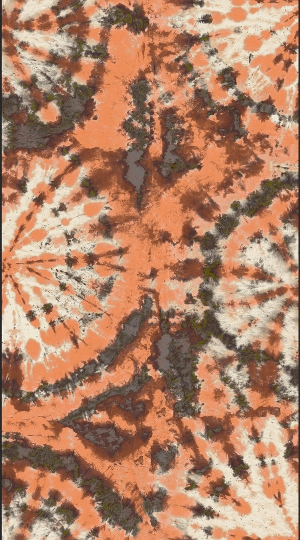 Tie dye circle Wallpaper - Peach / Brown