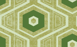 Retro Textured Polygon. Green