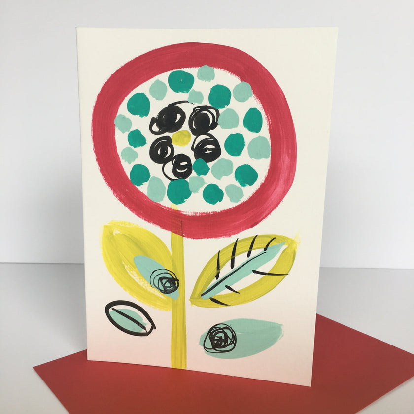 ‘Pansy’ Hand Painted Greetings Card