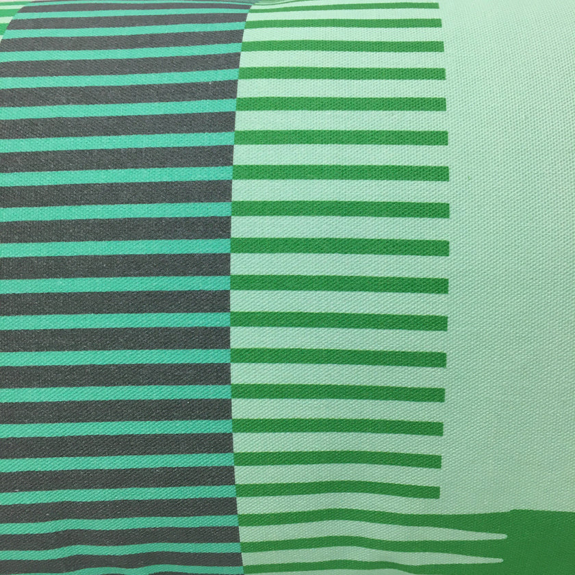 Combed Stripe Cushion - Mint