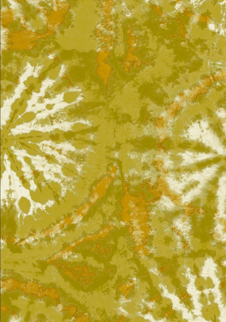 Tie dye circle Wallpaper - Ochre / Mustard
