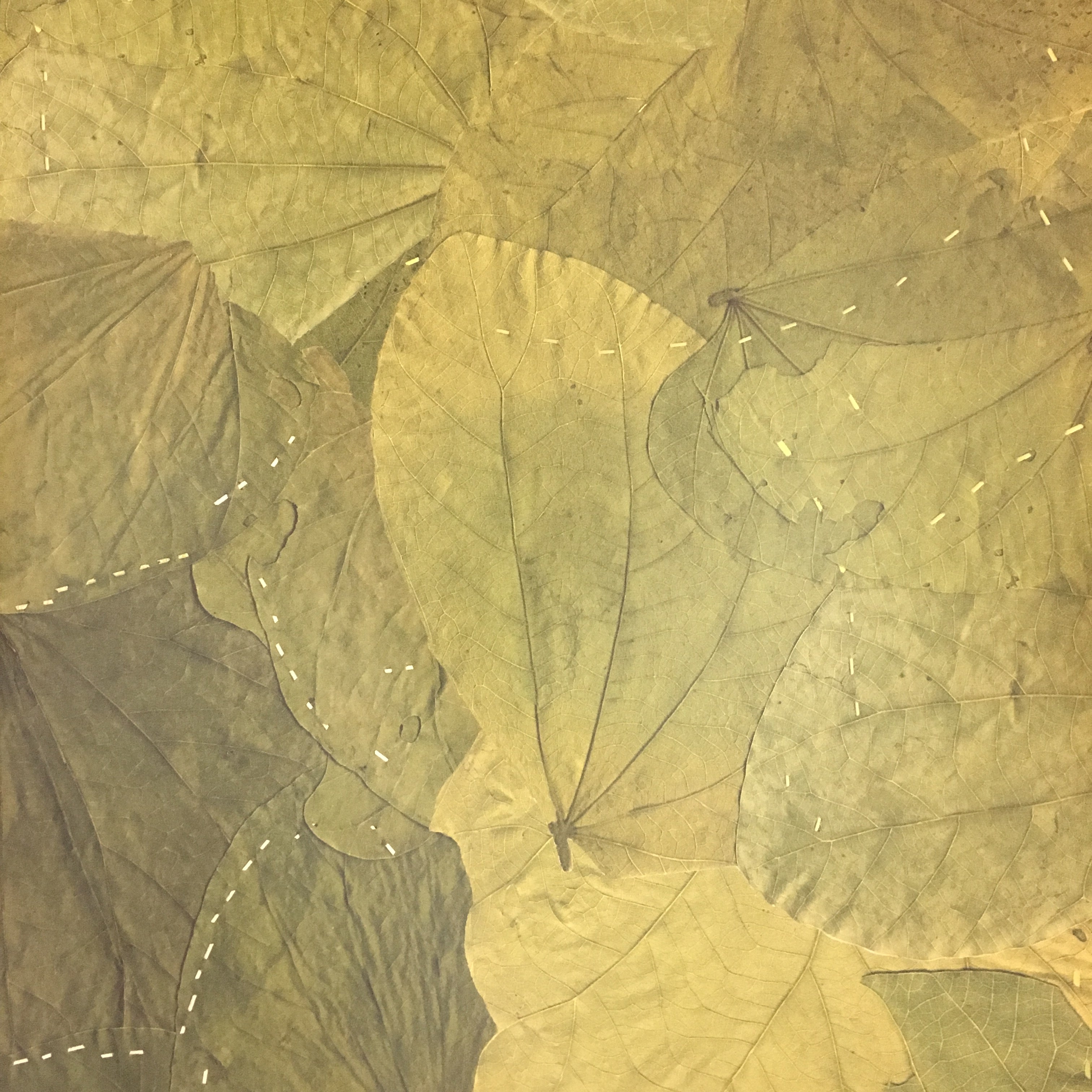 Stitched Leaf Wallpaper 2