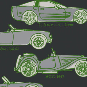 Classic Cars Wallpaper - Black + green