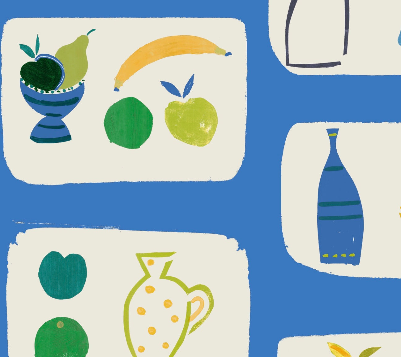 Naive Fruit Wallpaper - Blueberry