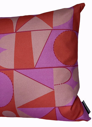 Taking Shape Cushion - Poppy, Fuchsia + Rose