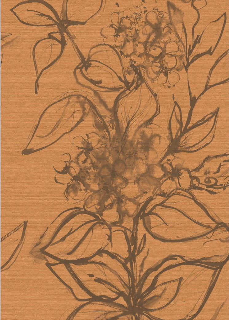 Aquatint Large Panel Floral Wallpaper