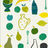 Naive Fruit Motif Wallpaper - Lime