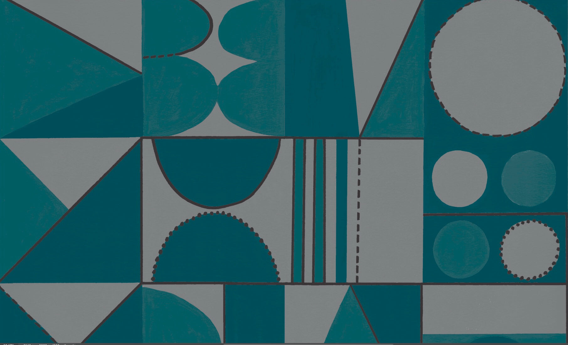 Taking Shape Wallpaper- Petrol