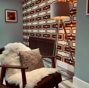 70s Geometric wallpaper Orange + brown ( new file ) Beth