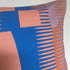Square Combed Stripe Cushion - Peach, Cobalt + Lilac