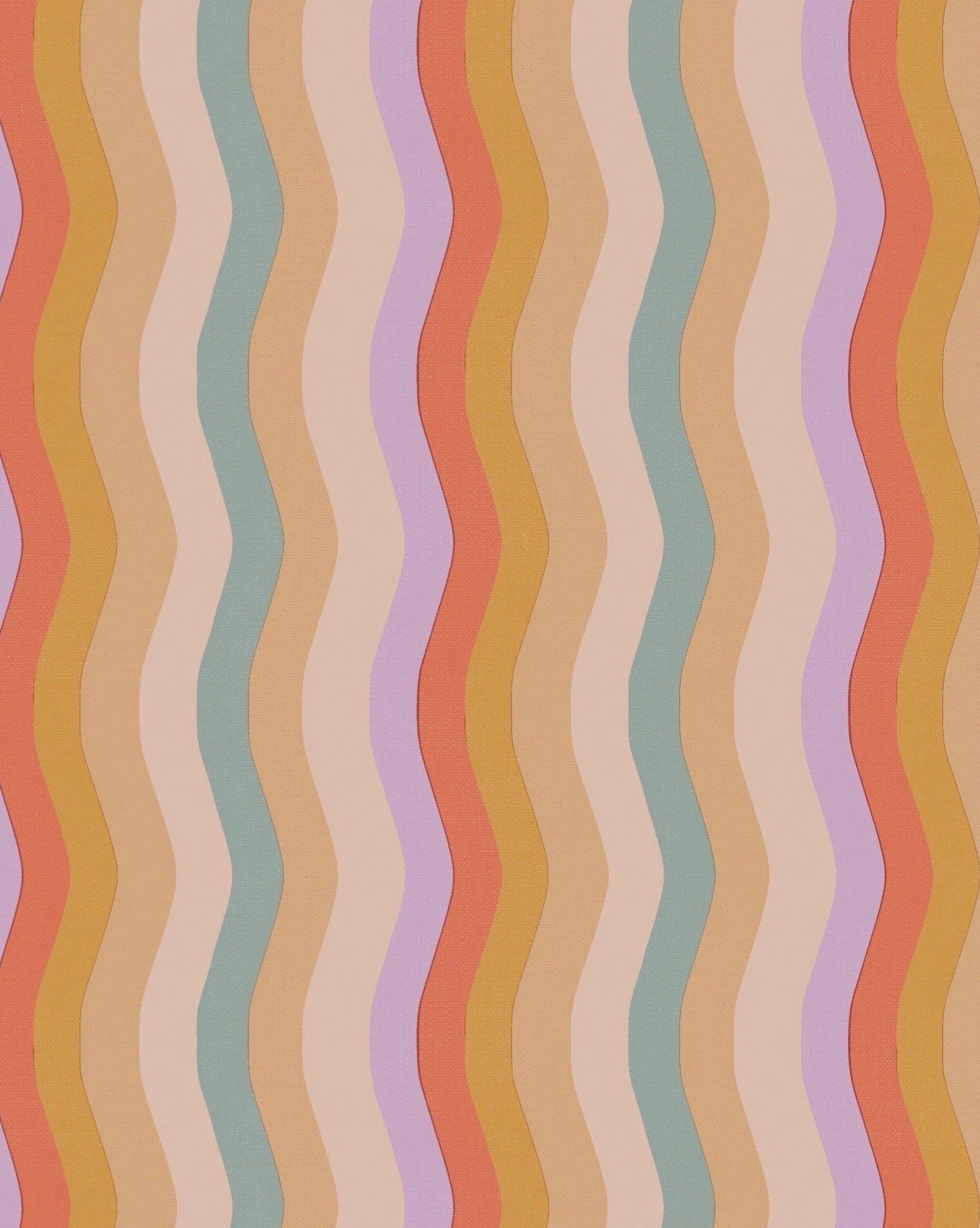 Wavy Stripe Wallpaper - Plaster