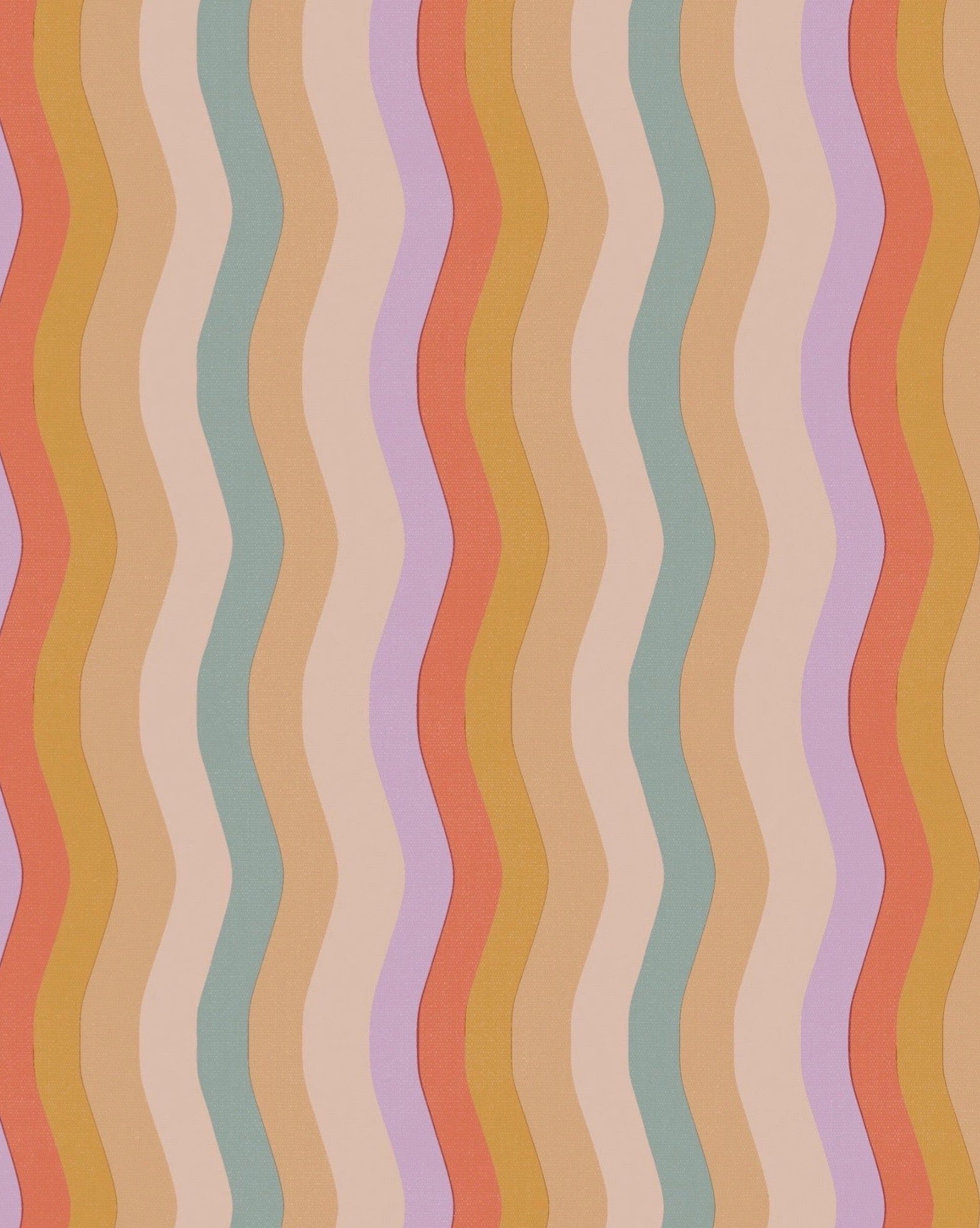 Wavy Stripe Wallpaper - Plaster