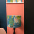 Abstract Turquoise Lampshade