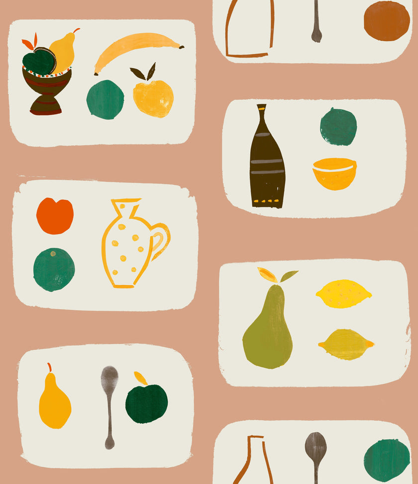 Naive Fruit Wallpaper - Peach