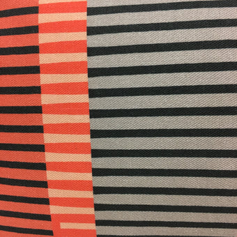 Combed Stripe Cushion - Peach