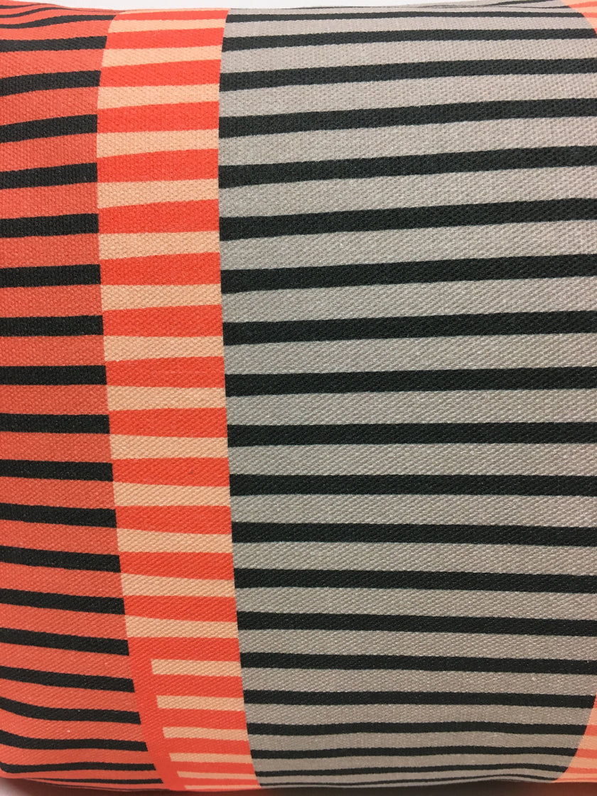 Combed Stripe Cushion - Peach