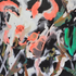 Watercolour Floral Velvet Cushion - Off black