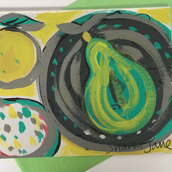 ‘Fruit’ Hand Painted Greetings Card