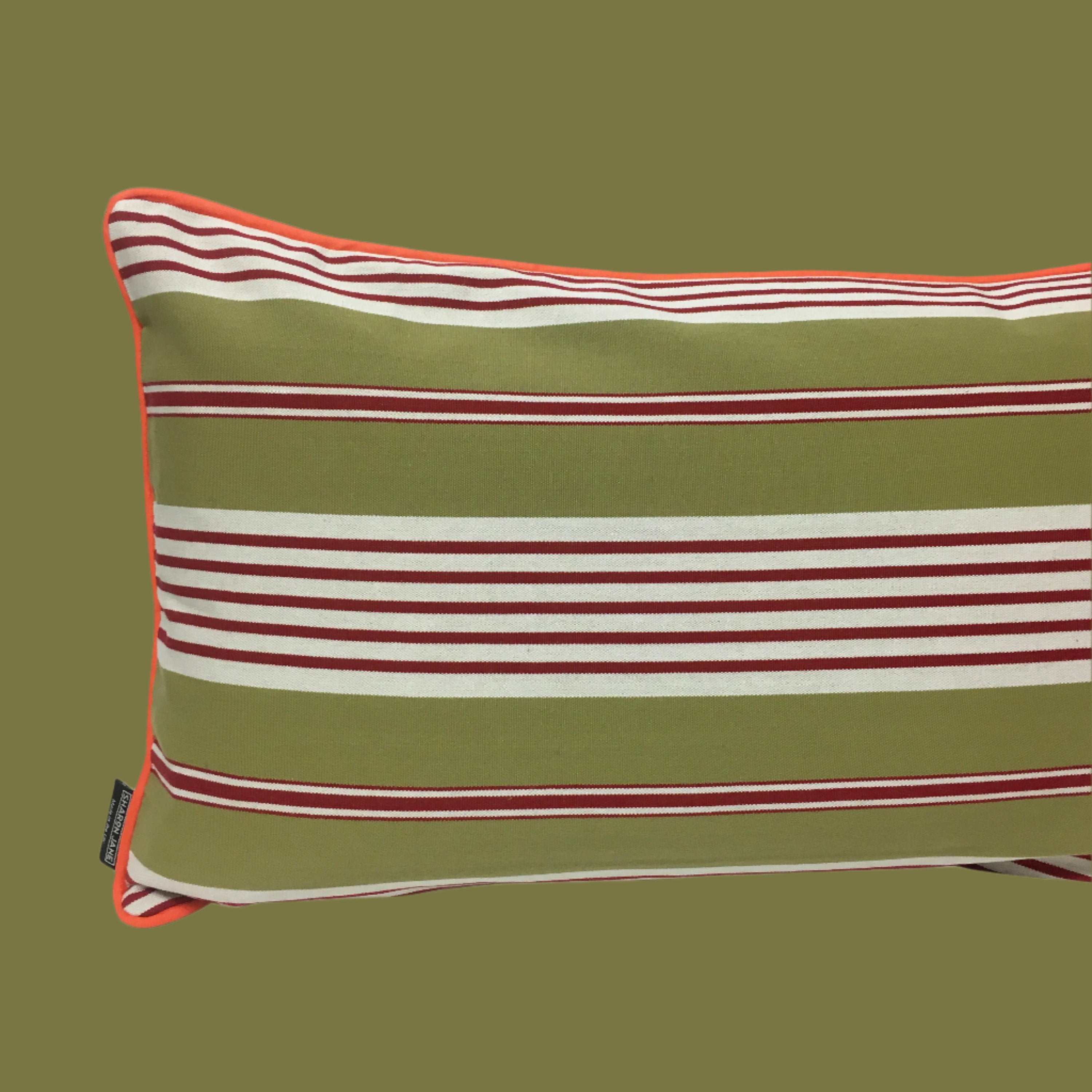 Multi Striped Cushions - khaki